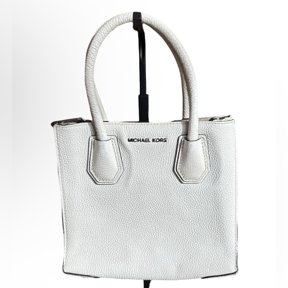 MICHAEL KORS Mercer kors studio optic white leather bag